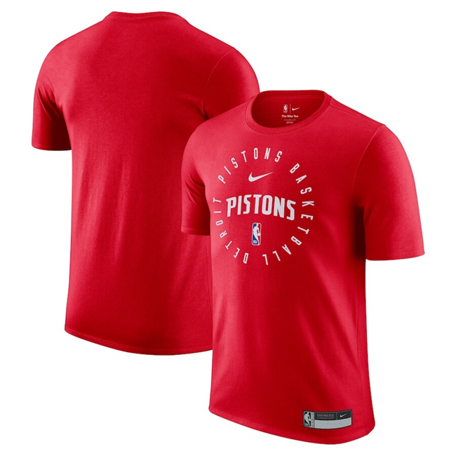 Men's Detroit Pistons Red 2024/25 Legend On-Court Practice Performance T-Shirt